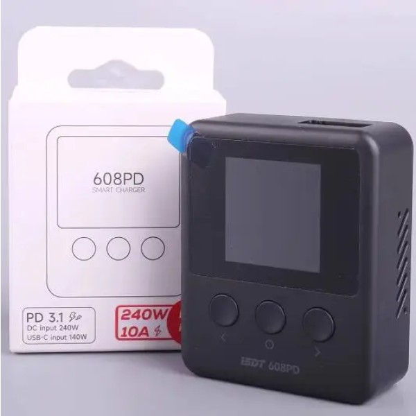 Original ISDT 608PD 240W 10A USB-C 140W 5A Pocket Battery Charger/Discharger APP Remote Control 1-6S/1-12S for LiFe LiHv Pb